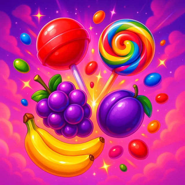 Pin Up Sweet Bonanza slot oyunu - renkli meyve ve şeker temalı slot